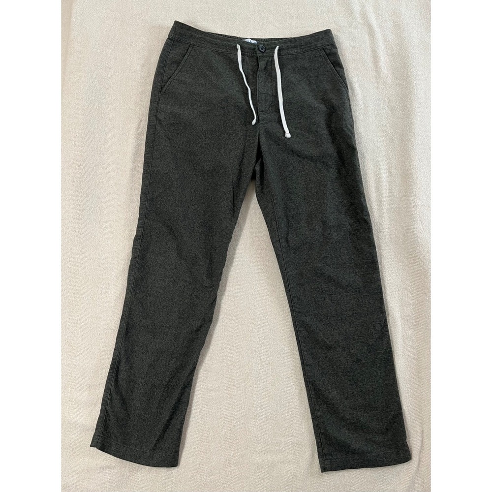 Wellen Seawool Chino Pants Men's L Greenish Gray Drawstring Stretch Trousers EUC
